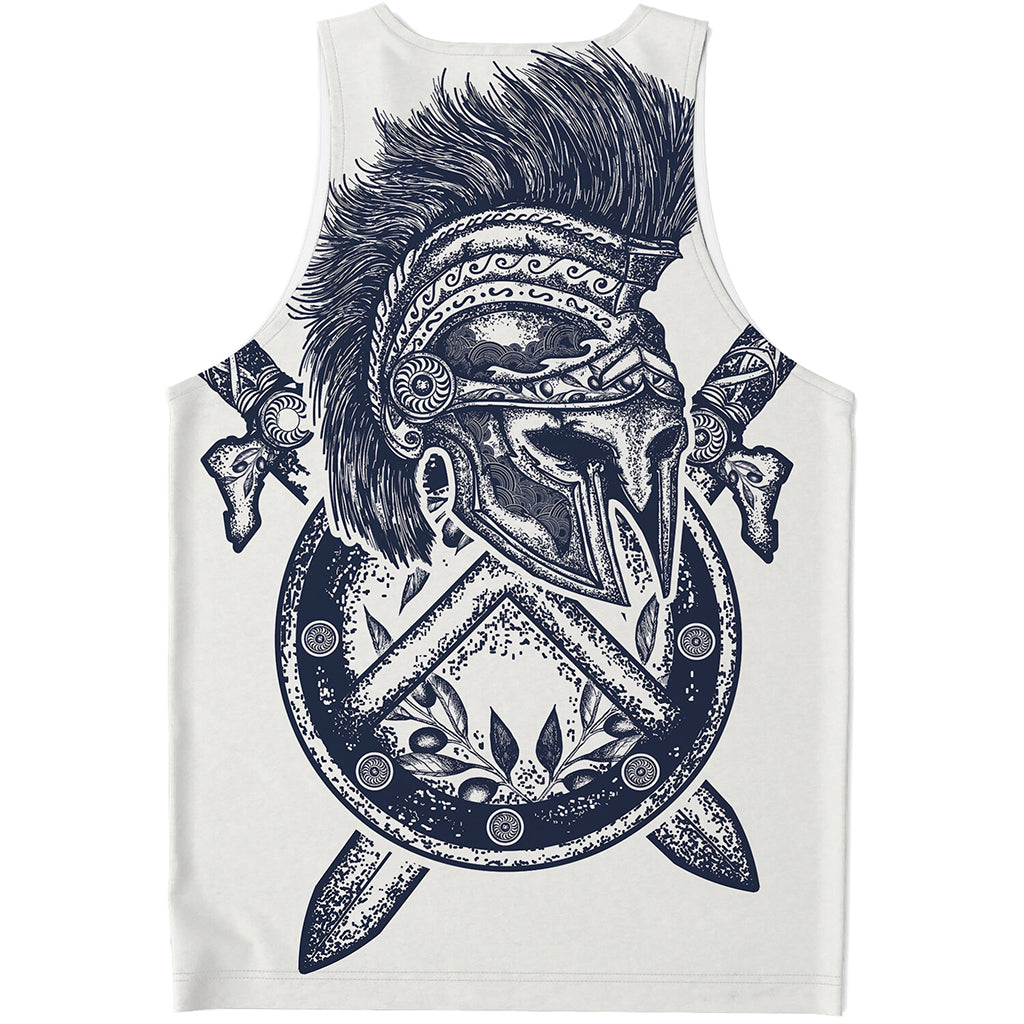 Ancient Spartan Print Men's Tank Top