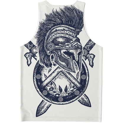 Ancient Spartan Print Men's Tank Top