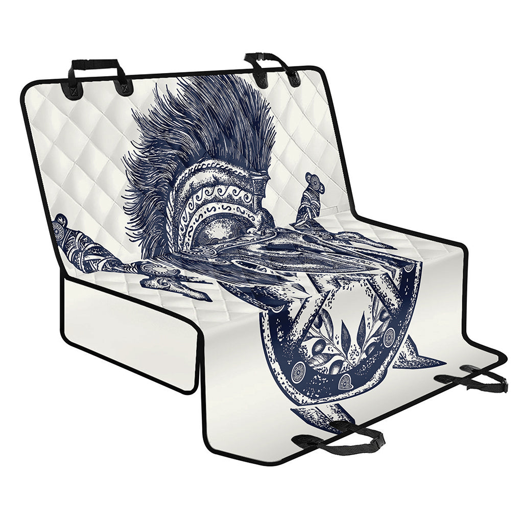 Ancient Spartan Print Pet Car Back Seat Cover