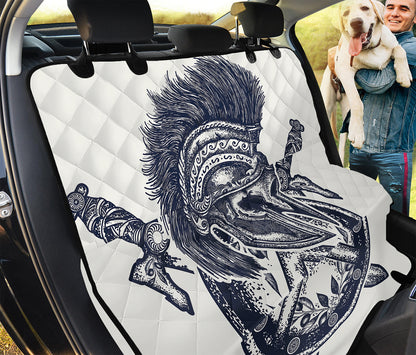 Ancient Spartan Print Pet Car Back Seat Cover