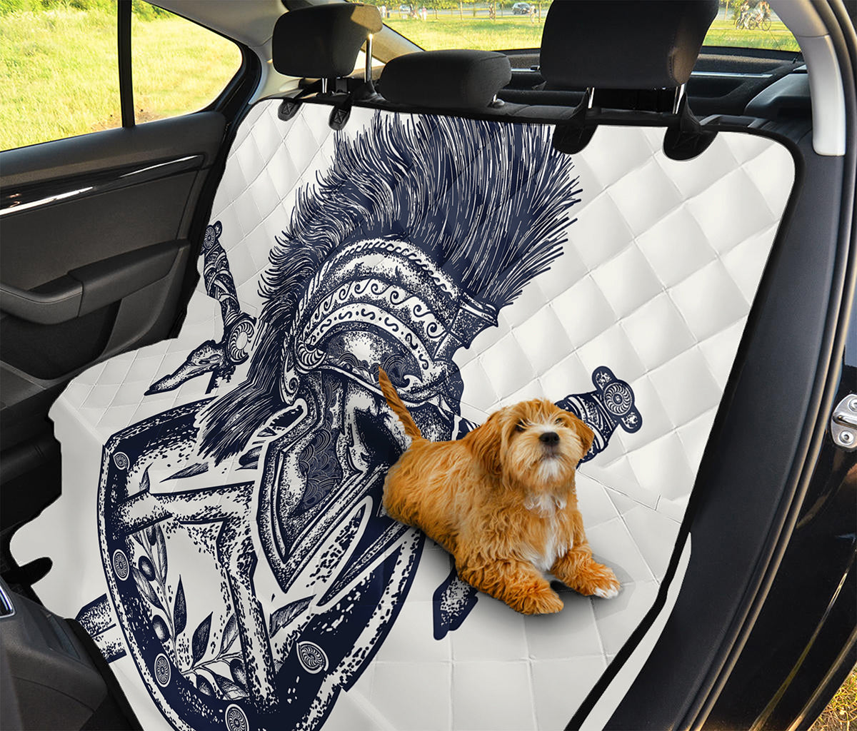 Ancient Spartan Print Pet Car Back Seat Cover