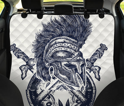 Ancient Spartan Print Pet Car Back Seat Cover
