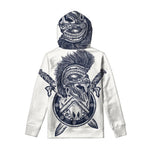 Ancient Spartan Print Pullover Hoodie