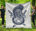 Ancient Spartan Print Quilt