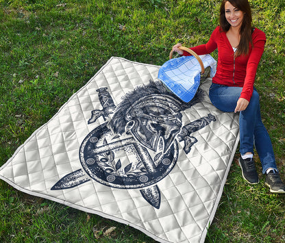 Ancient Spartan Print Quilt