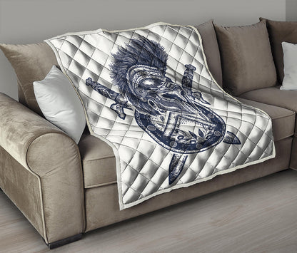 Ancient Spartan Print Quilt