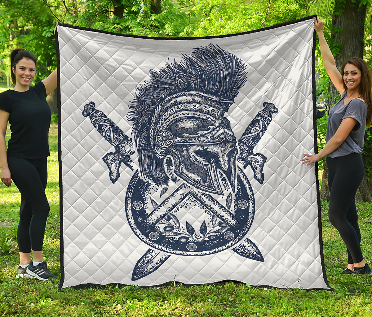 Ancient Spartan Print Quilt