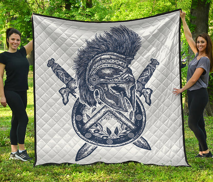 Ancient Spartan Print Quilt