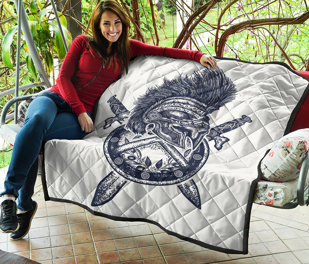 Ancient Spartan Print Quilt
