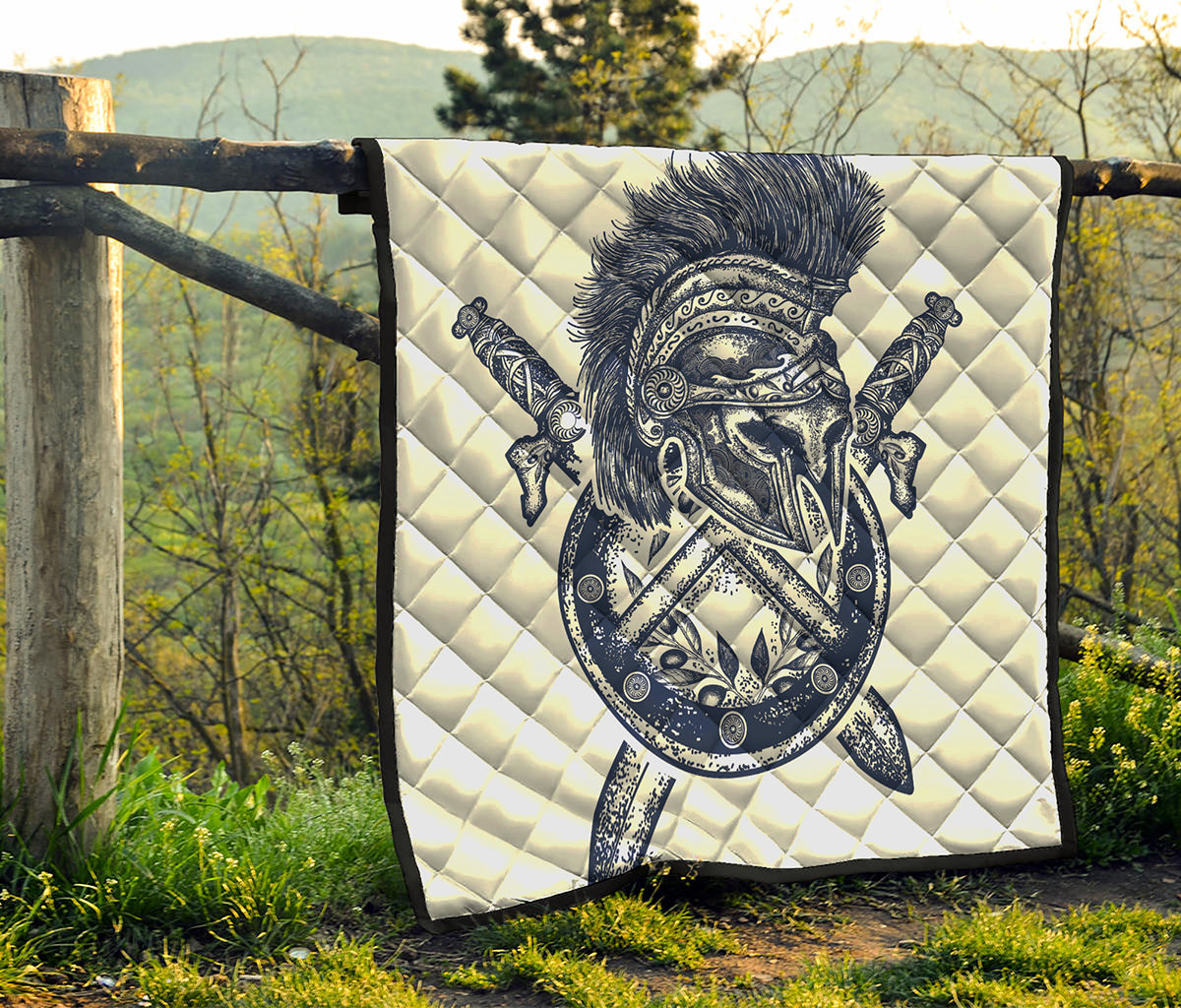 Ancient Spartan Print Quilt