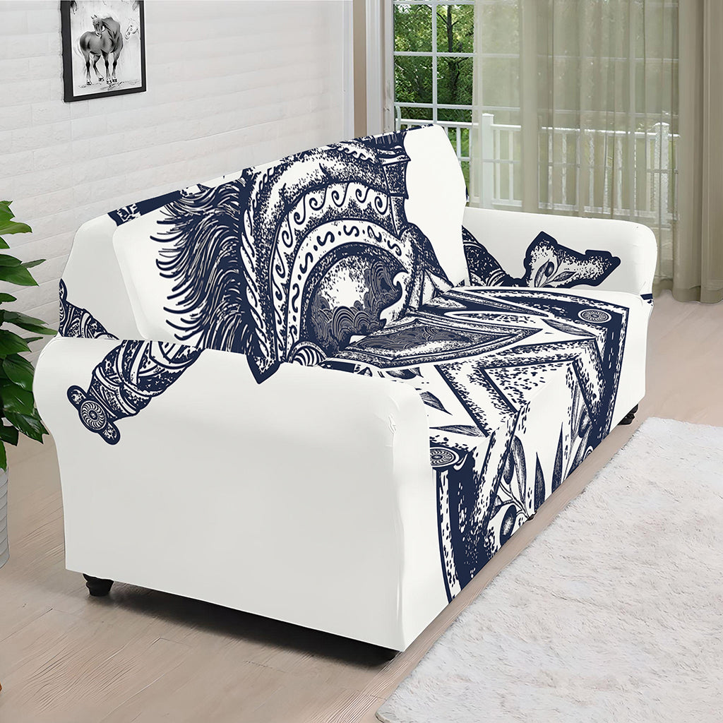 Ancient Spartan Print Sofa Cover