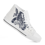Ancient Spartan Print White High Top Shoes