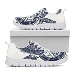 Ancient Spartan Print White Sneakers