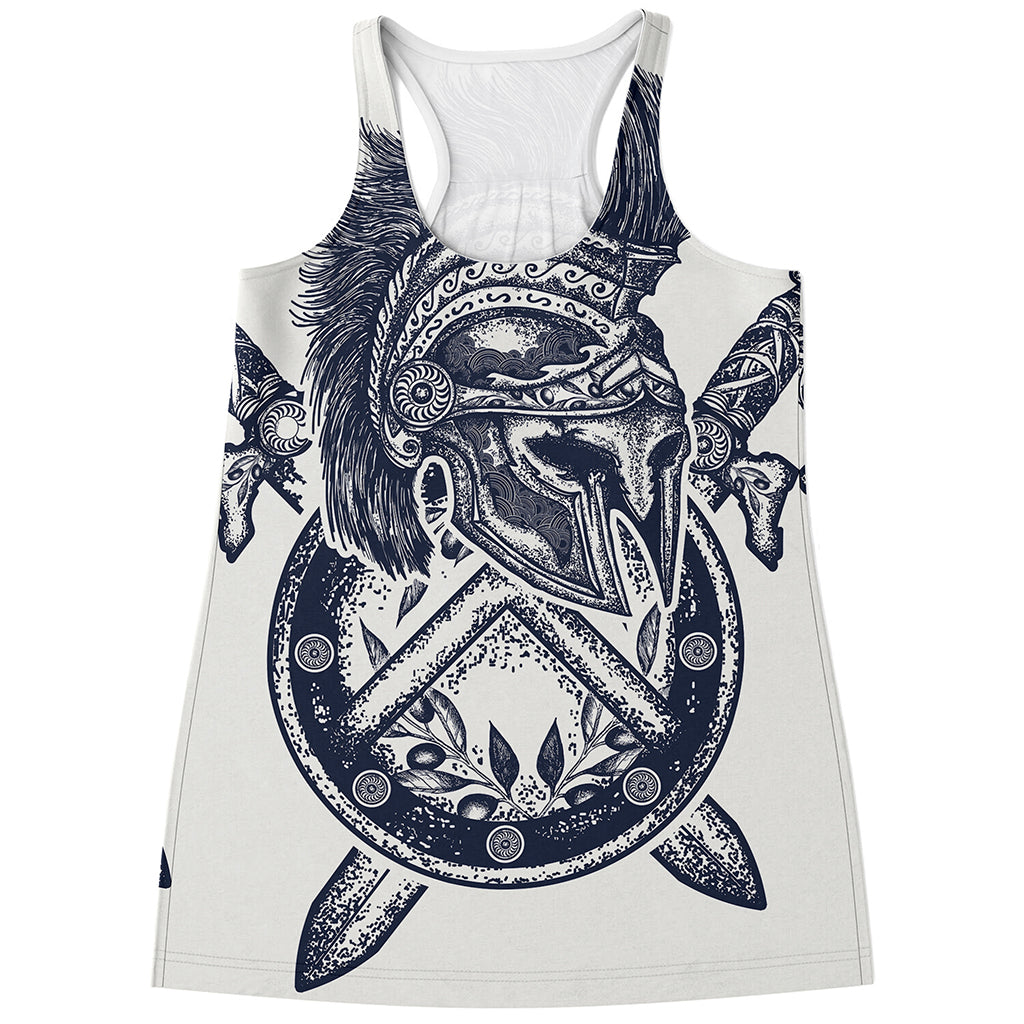 Ancient Spartan Print Women's Racerback Tank Top