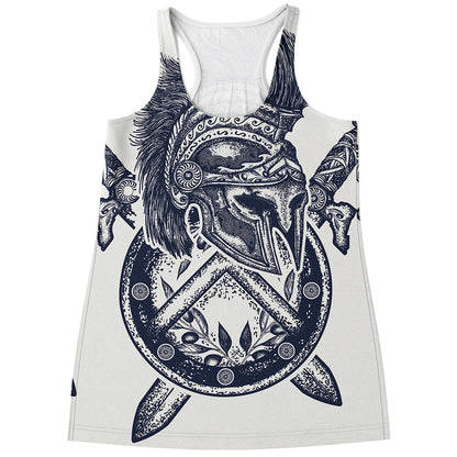 Ancient Spartan Print Women's Racerback Tank Top
