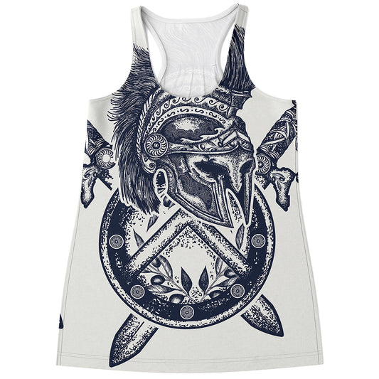 Ancient Spartan Print Women's Racerback Tank Top
