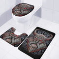 Ancient Viking Norse God Odin Print 3 Piece Bath Mat Set