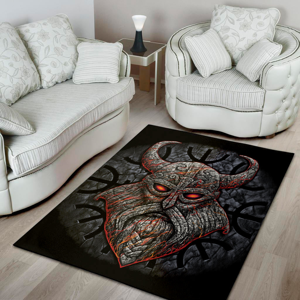 Ancient Viking Norse God Odin Print Area Rug