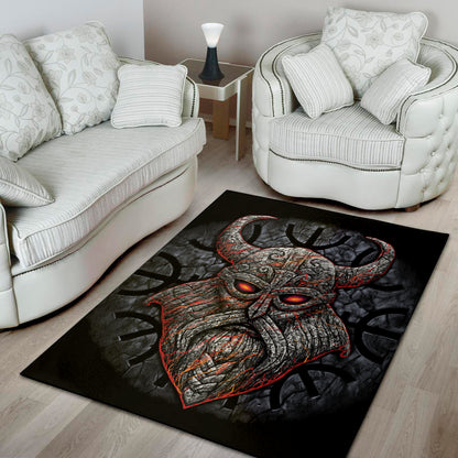 Ancient Viking Norse God Odin Print Area Rug