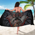 Ancient Viking Norse God Odin Print Beach Sarong Wrap