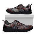 Ancient Viking Norse God Odin Print Black Running Shoes
