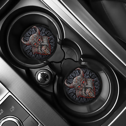 Ancient Viking Norse God Odin Print Car Coasters
