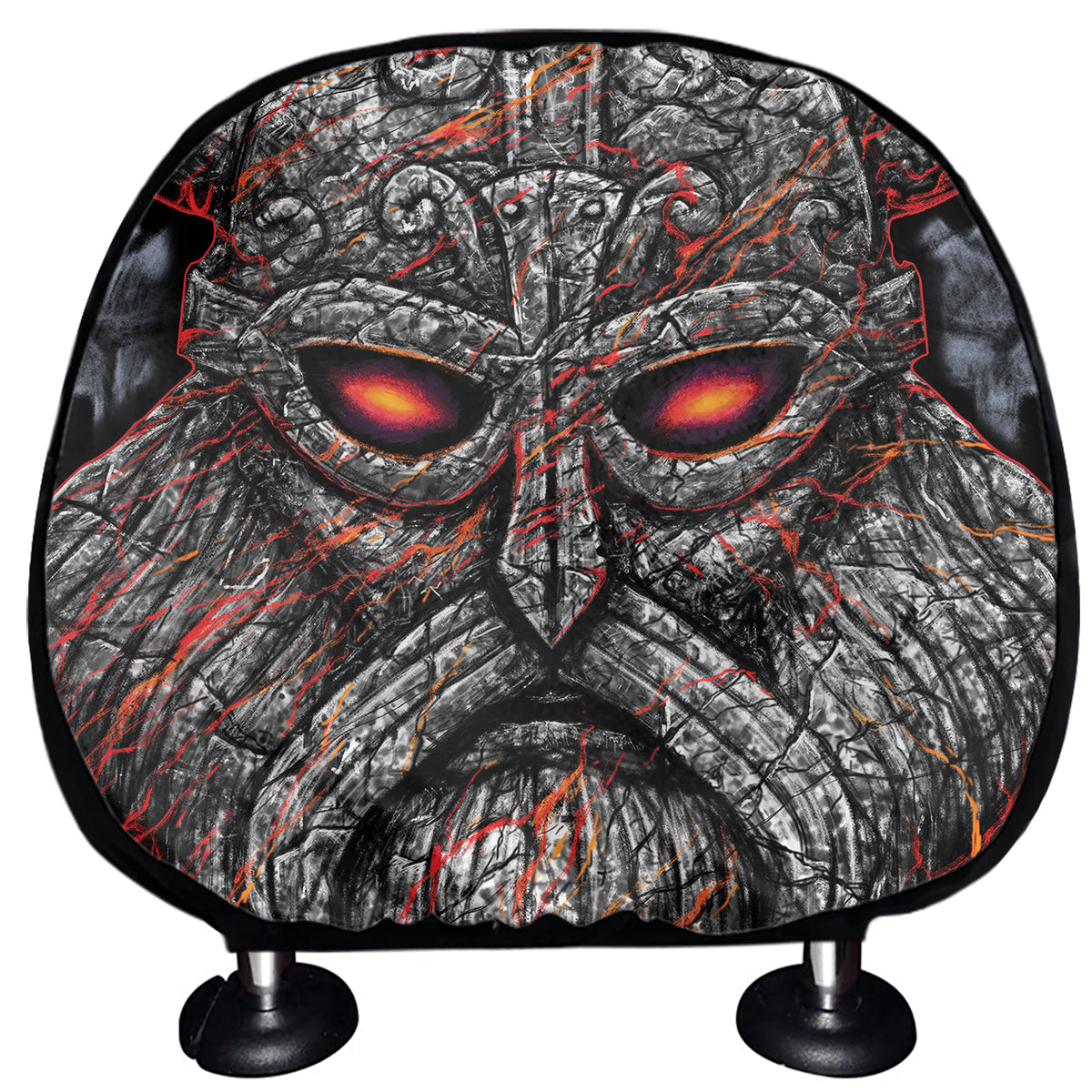 Ancient Viking Norse God Odin Print Car Headrest Covers