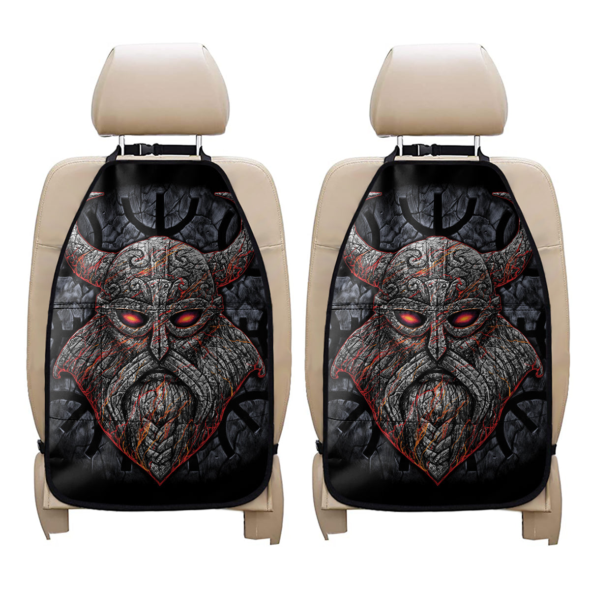 Ancient Viking Norse God Odin Print Car Seat Organizers