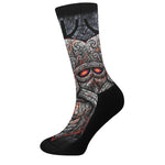 Ancient Viking Norse God Odin Print Crew Socks