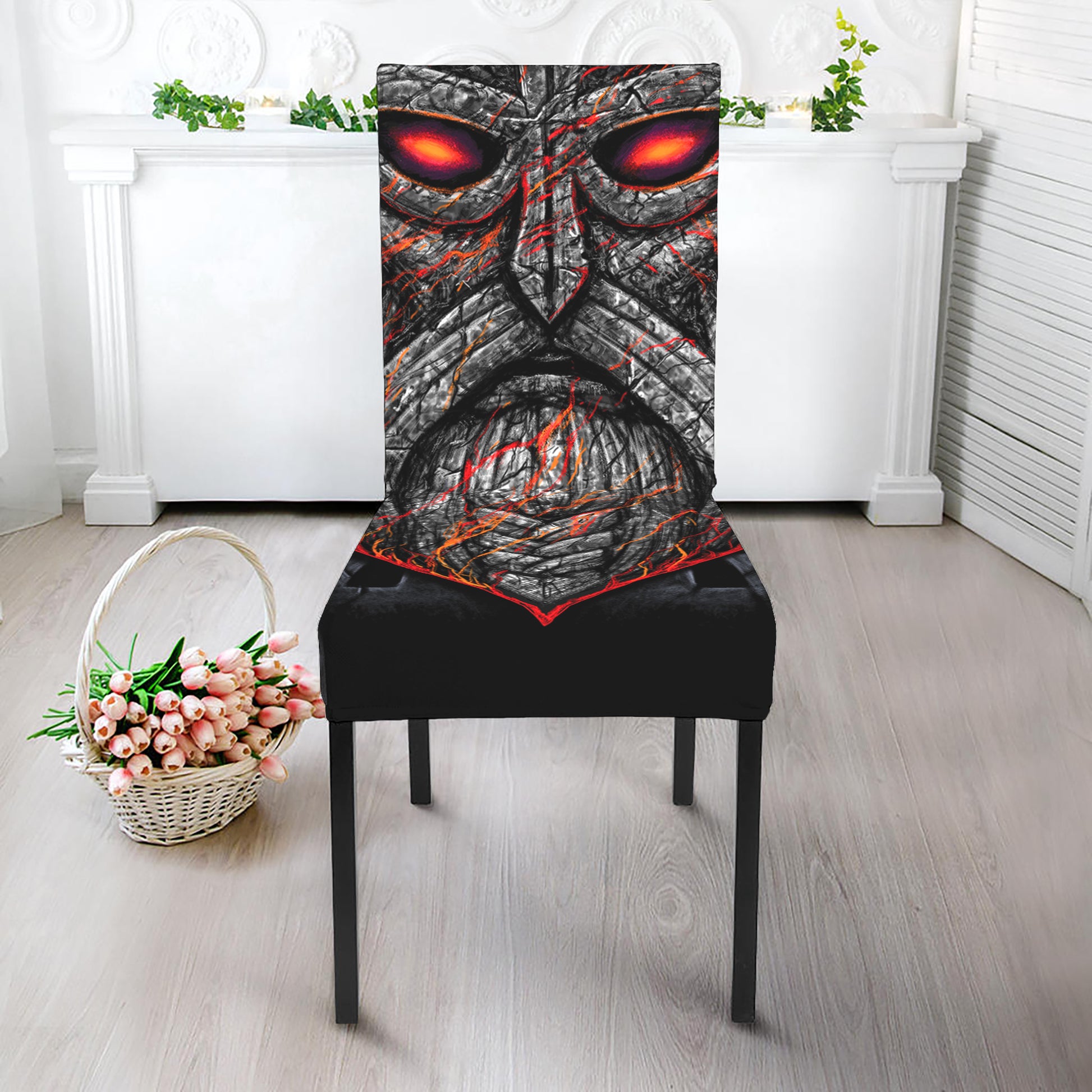 Ancient Viking Norse God Odin Print Dining Chair Slipcover