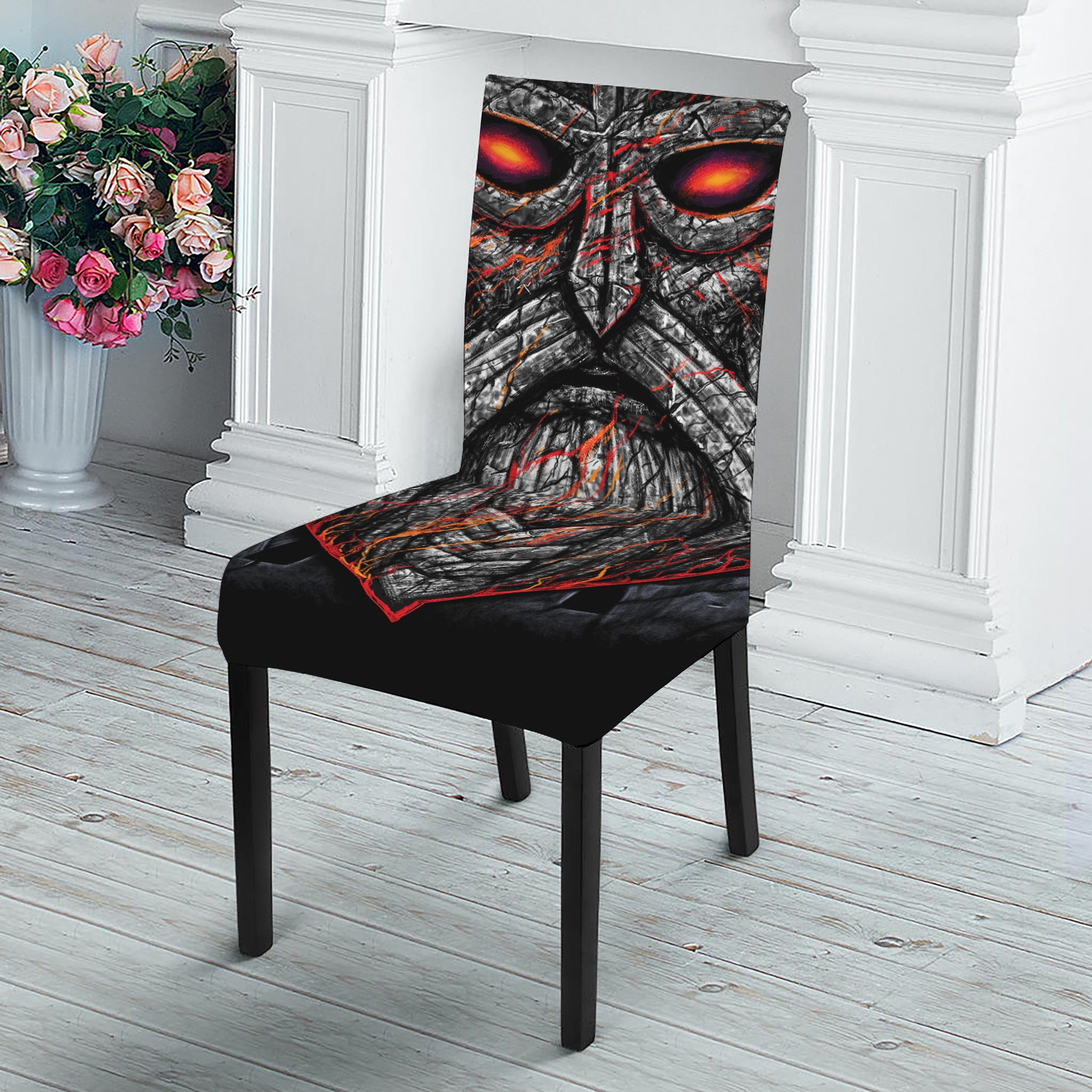 Ancient Viking Norse God Odin Print Dining Chair Slipcover