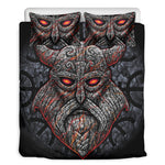 Ancient Viking Norse God Odin Print Duvet Cover Bedding Set