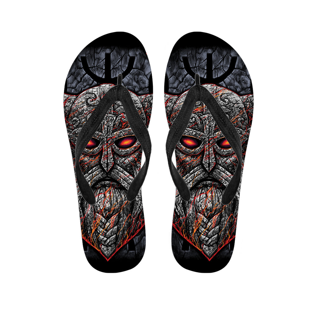 Ancient Viking Norse God Odin Print Flip Flops