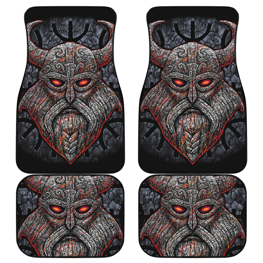 Ancient Viking Norse God Odin Print Front and Back Car Floor Mats