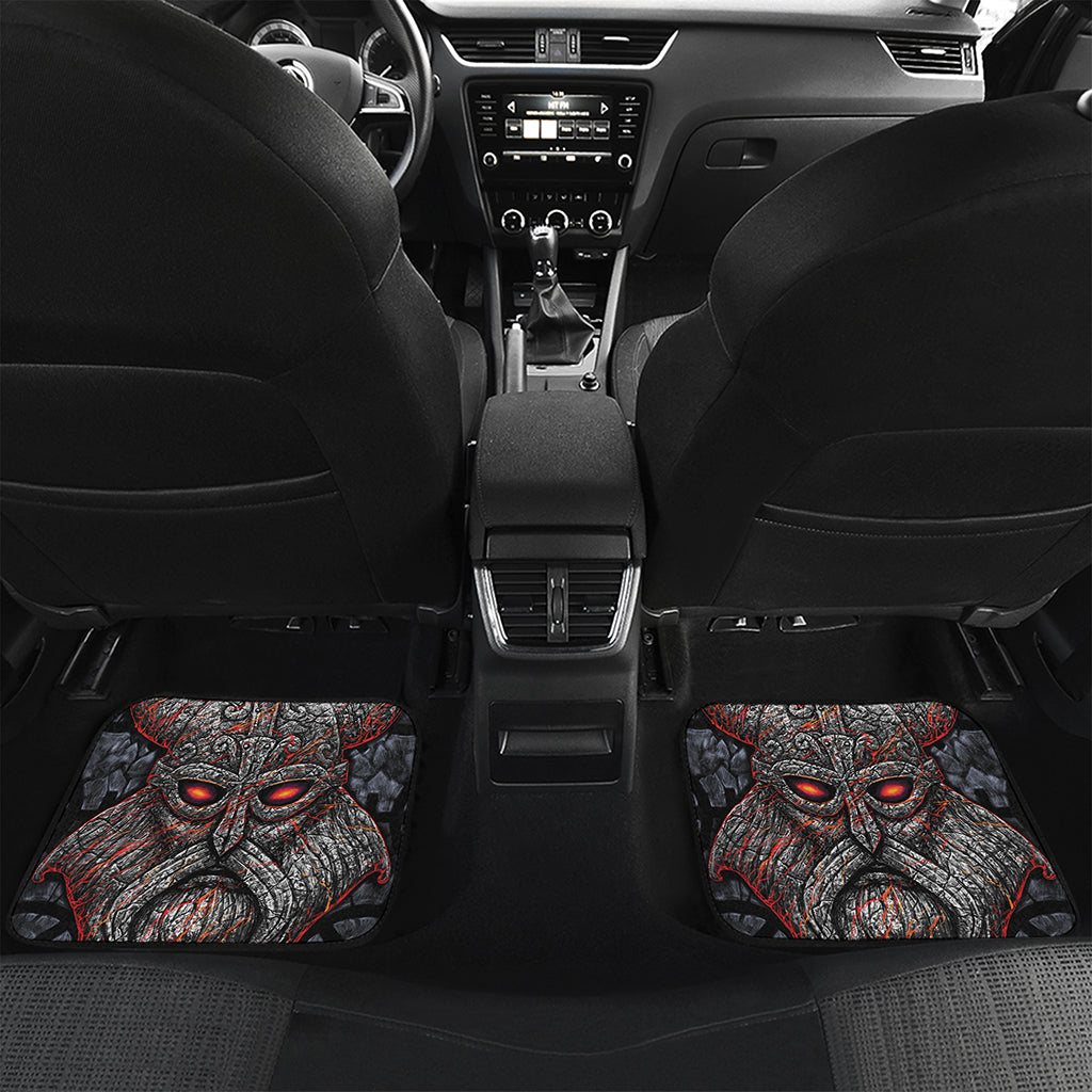 Ancient Viking Norse God Odin Print Front and Back Car Floor Mats