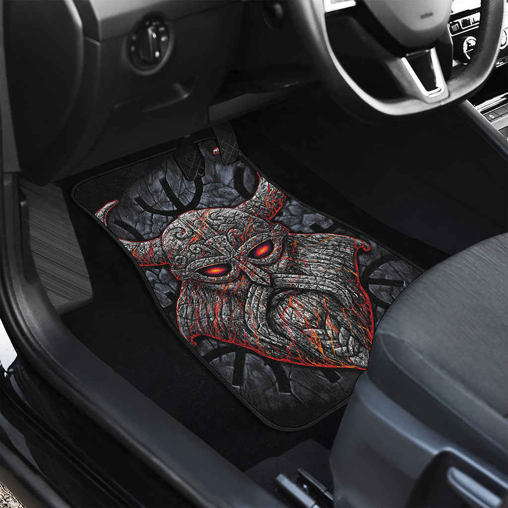 Ancient Viking Norse God Odin Print Front and Back Car Floor Mats