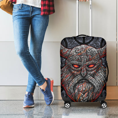 Ancient Viking Norse God Odin Print Luggage Cover