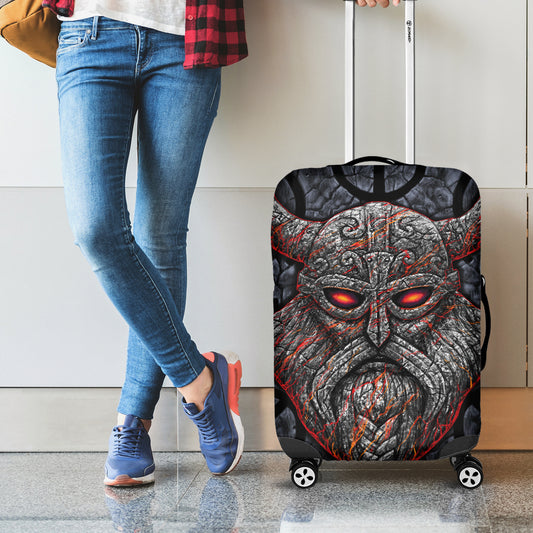 Ancient Viking Norse God Odin Print Luggage Cover