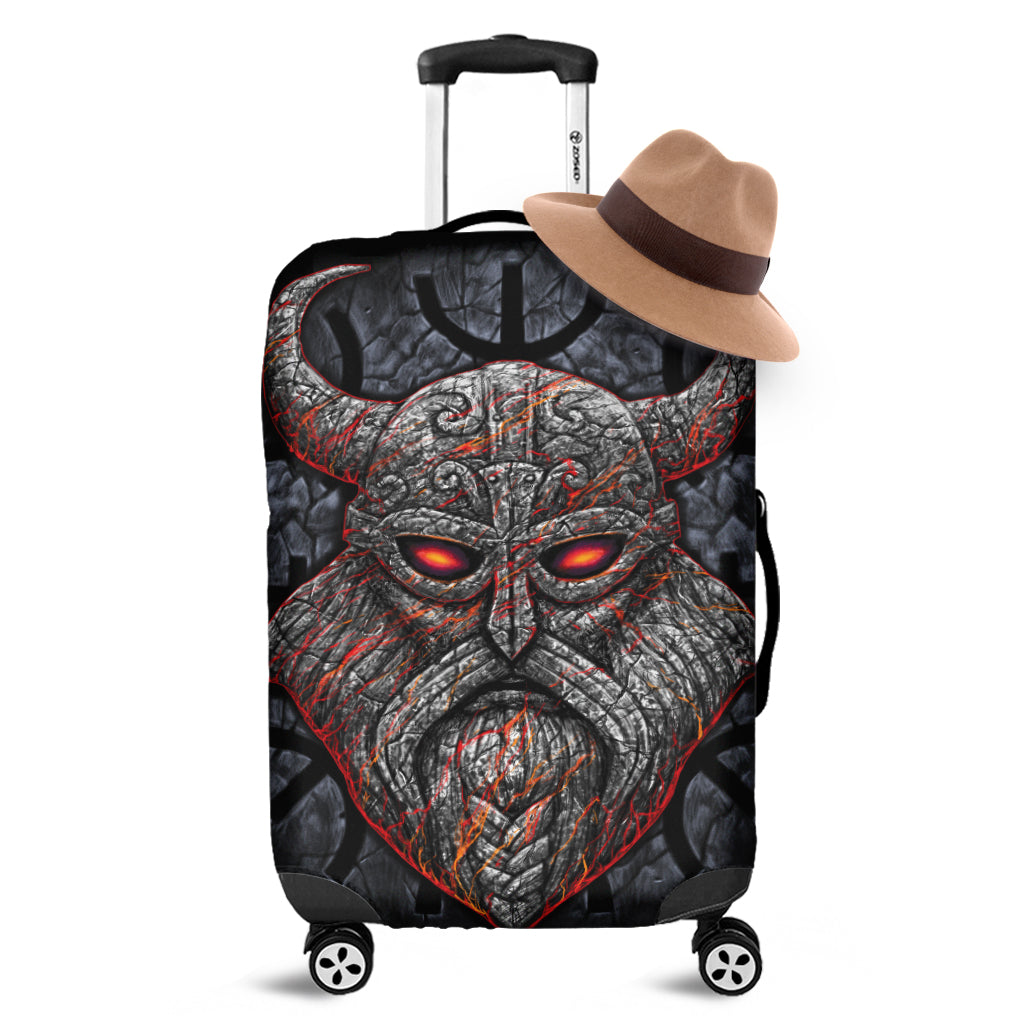 Ancient Viking Norse God Odin Print Luggage Cover