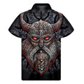 Ancient Viking Norse God Odin Print Men's Short Sleeve Shirt