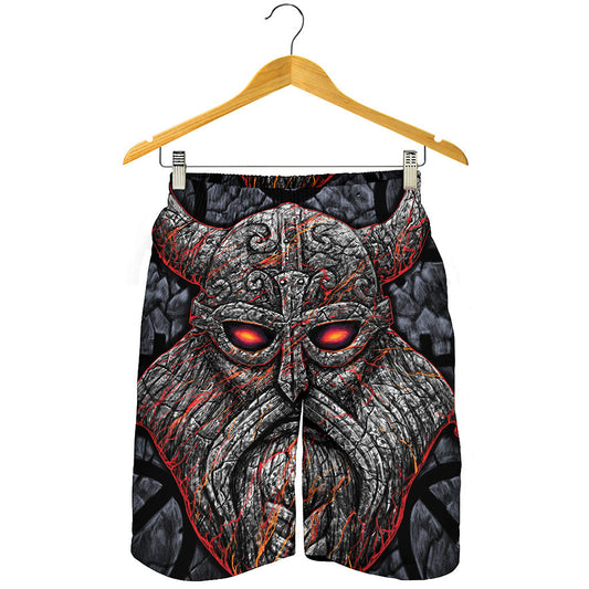 Ancient Viking Norse God Odin Print Men's Shorts