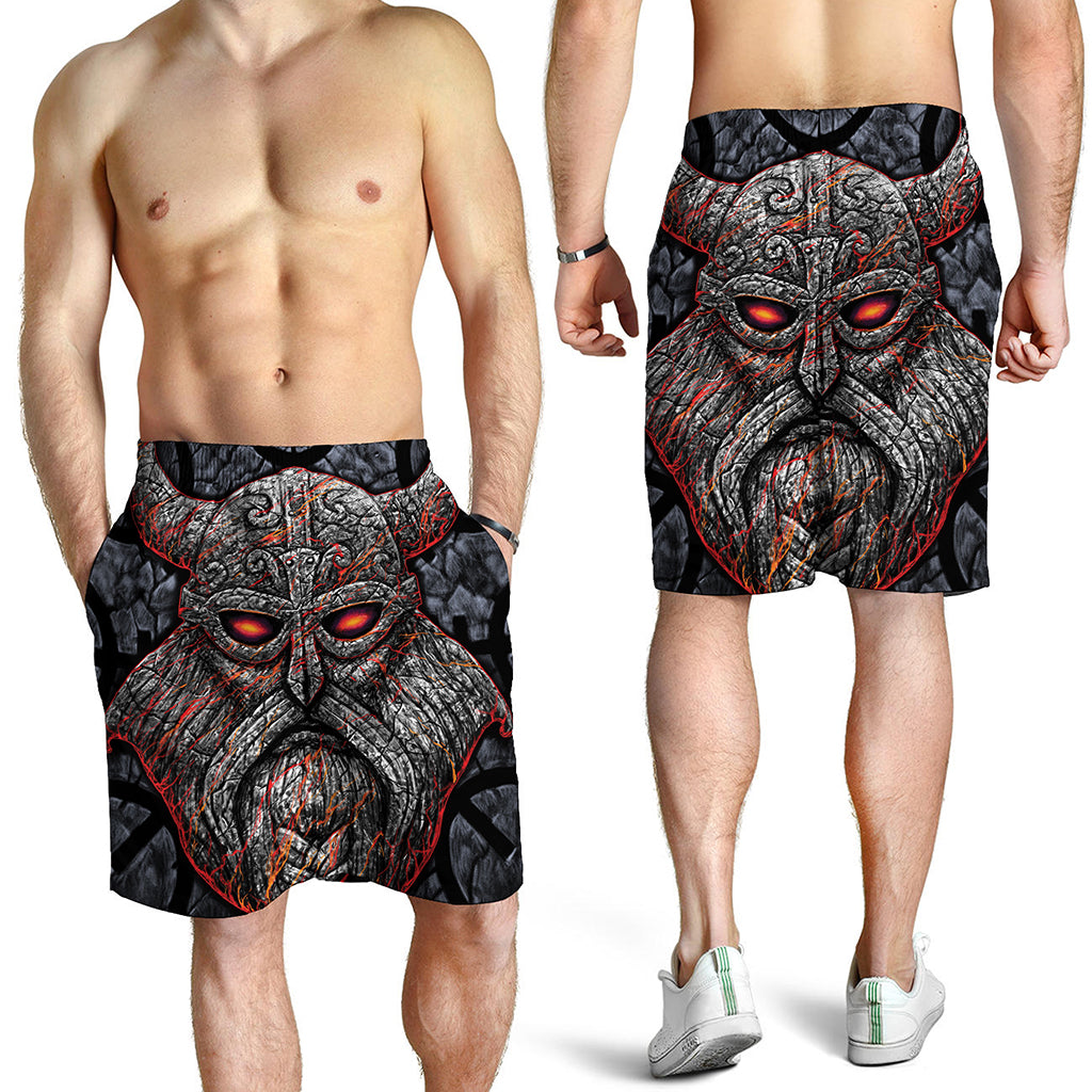Ancient Viking Norse God Odin Print Men's Shorts