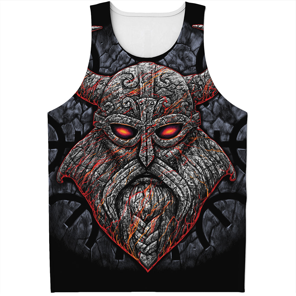 Ancient Viking Norse God Odin Print Men's Tank Top
