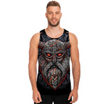 Ancient Viking Norse God Odin Print Men's Tank Top