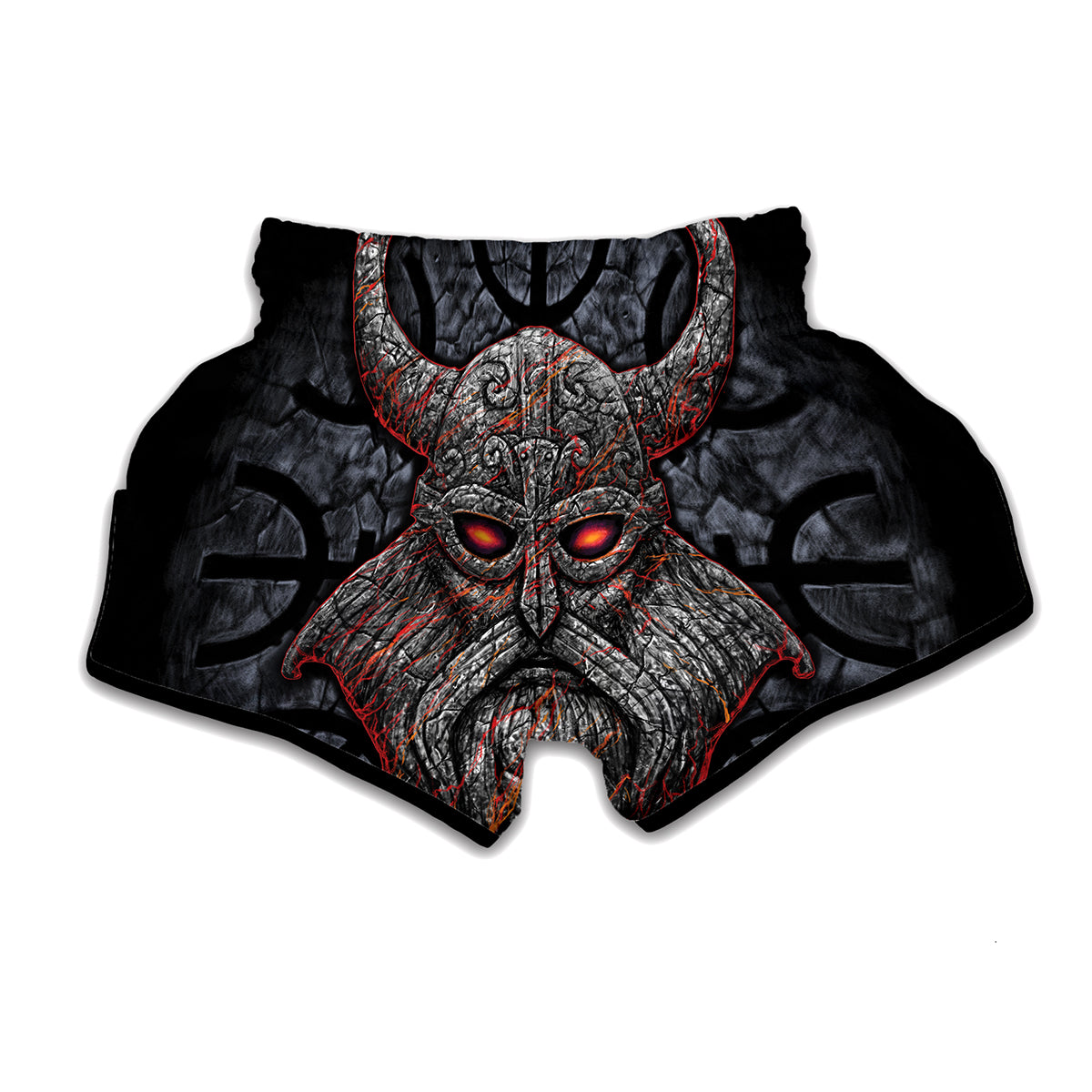 Ancient Viking Norse God Odin Print Muay Thai Boxing Shorts