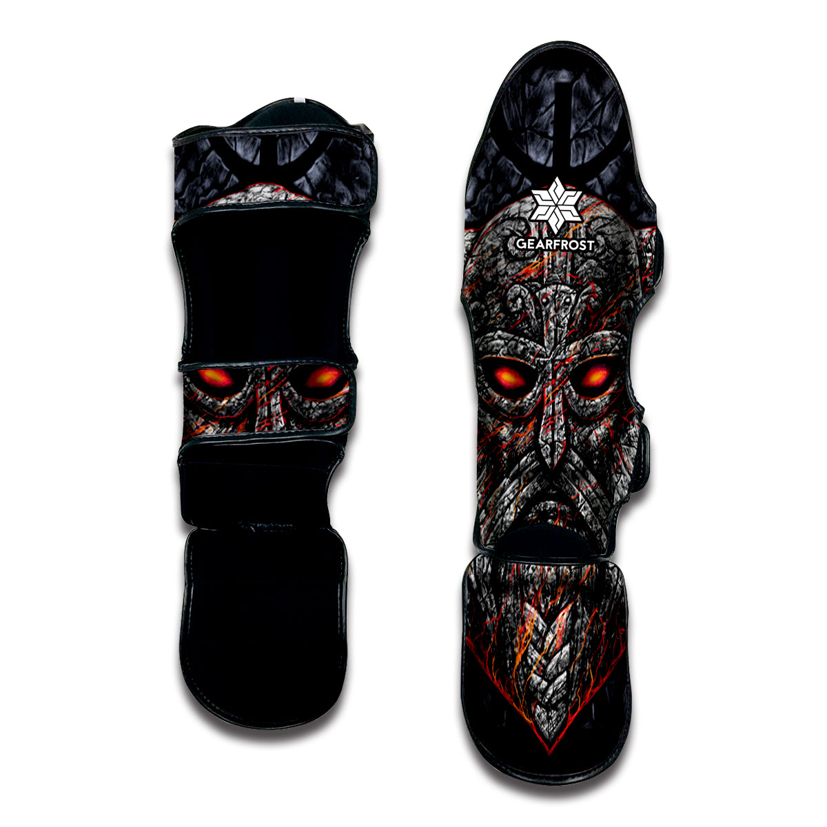 Ancient Viking Norse God Odin Print Muay Thai Shin Guard