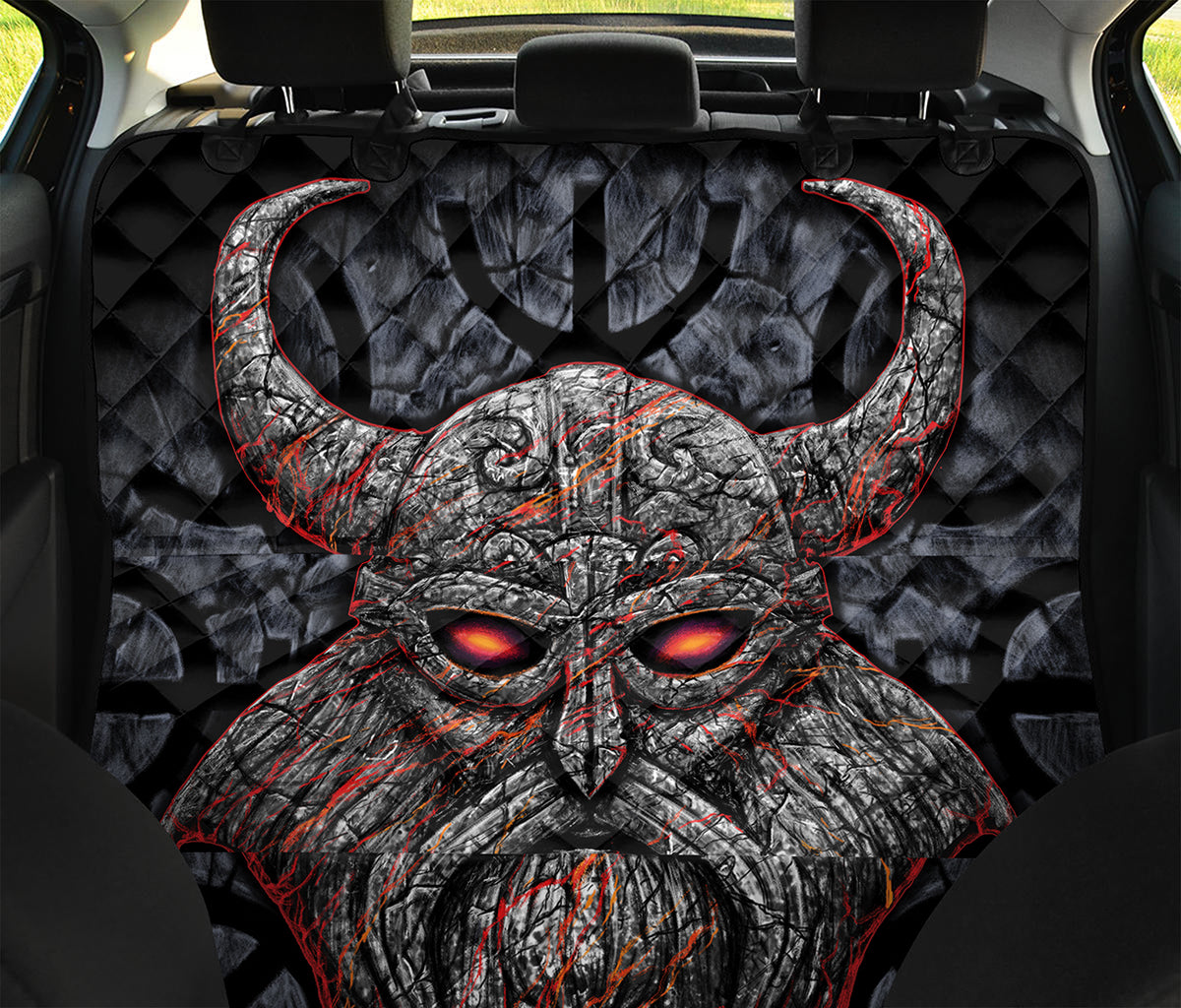 Ancient Viking Norse God Odin Print Pet Car Back Seat Cover