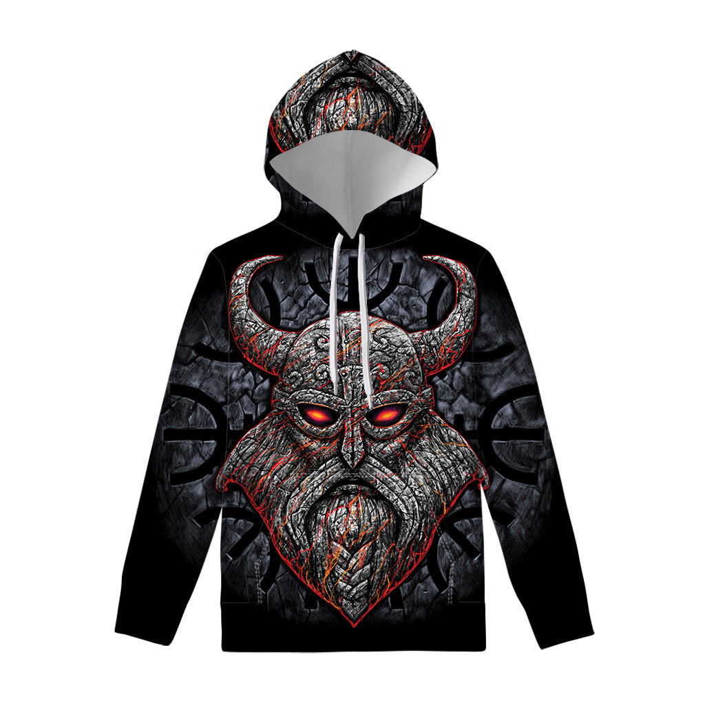 Ancient Viking Norse God Odin Print Pullover Hoodie