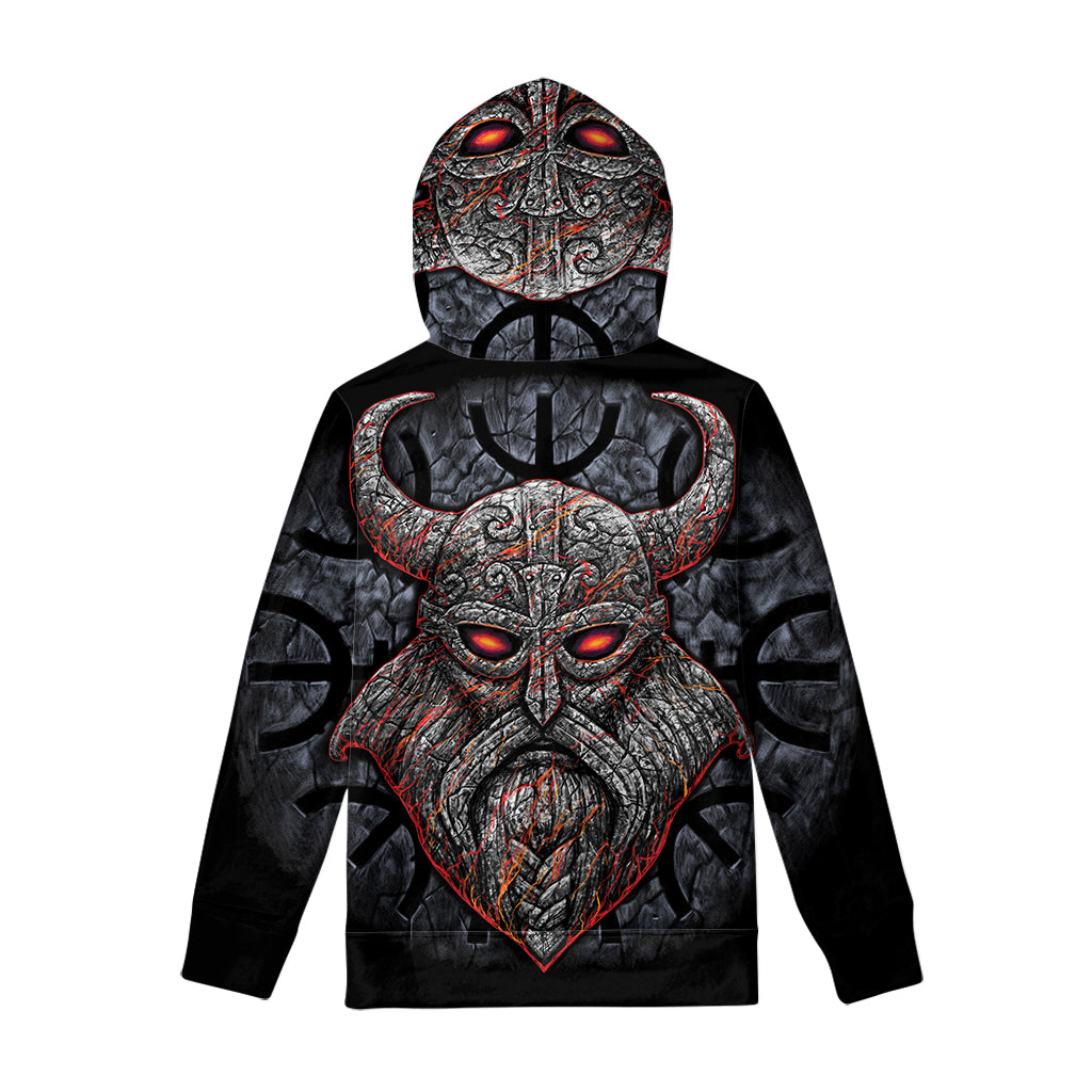 Ancient Viking Norse God Odin Print Pullover Hoodie