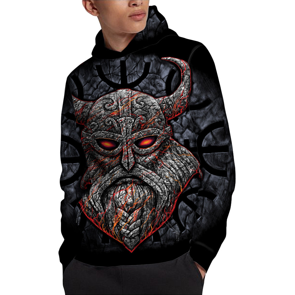 Ancient Viking Norse God Odin Print Pullover Hoodie